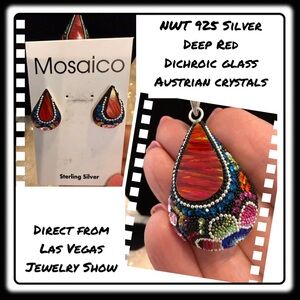 NWT Mosaico Austrian Crystal pendant necklace & earrings 💕💕 new line! 💕💕